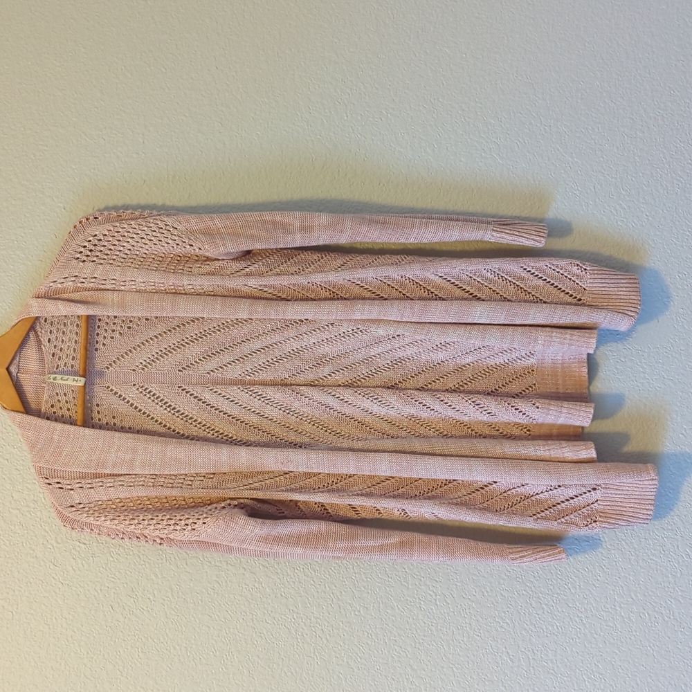 Baby pink knitted cardigan